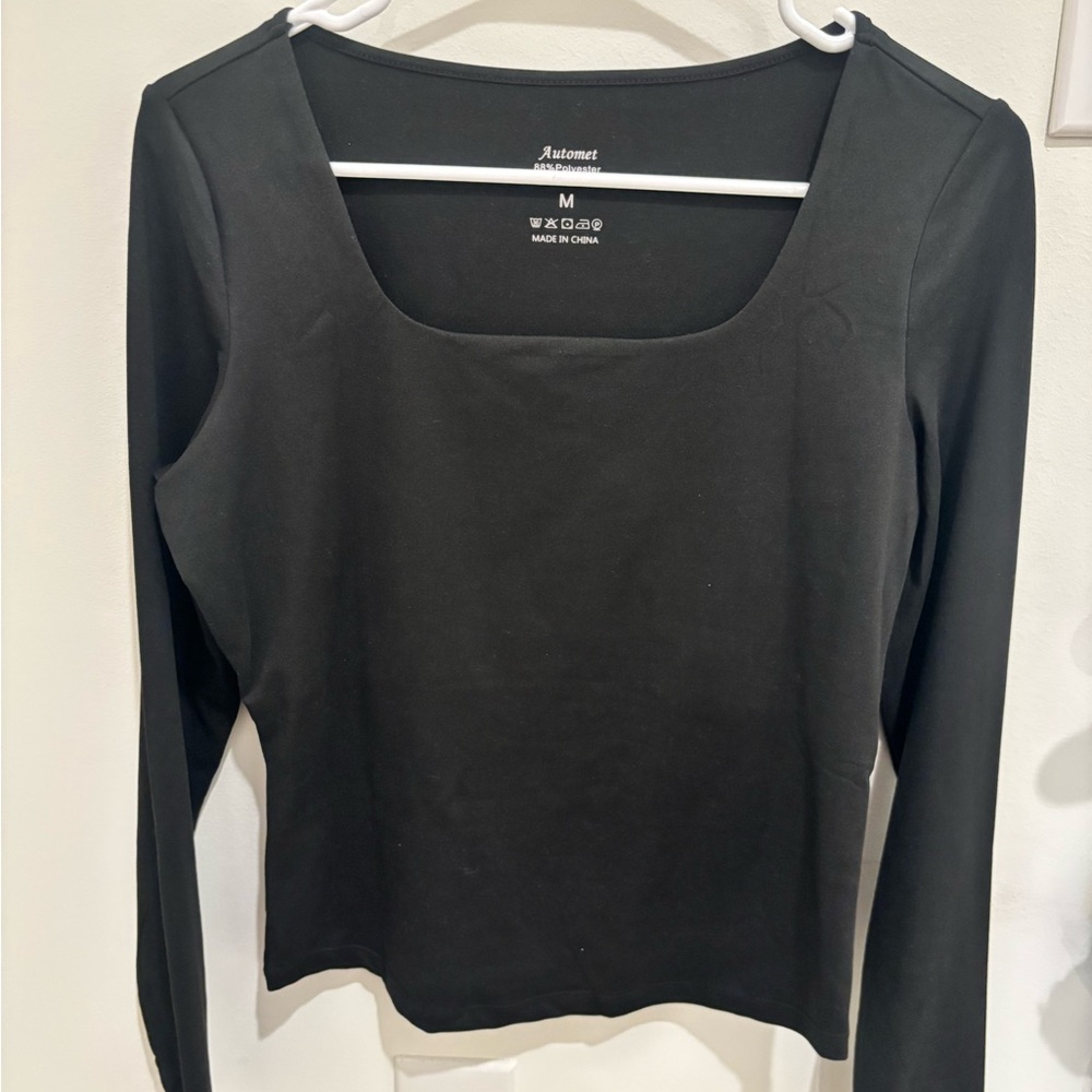 Black Women's Long Sleeve Top